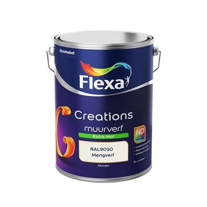 Flexa Creations Muurverf Extra Mat RAL9010 5 liter