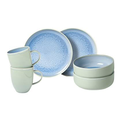 Villeroy & Boch Crafted Ontbijt Serviesset 6-delig - Blueberry Blauw