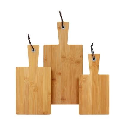 Lisomme Dille houten serveerplank bamboe set van 3