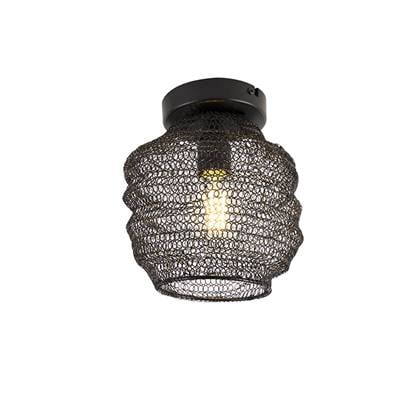 QAZQA Oosterse plafondlamp - Nidum Bene Zwart