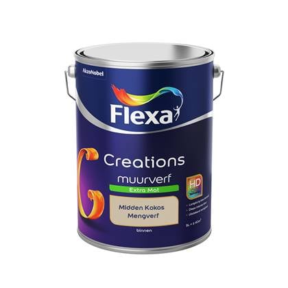 Flexa Creations Muurverf Extra Mat Midden Kokos 5 liter