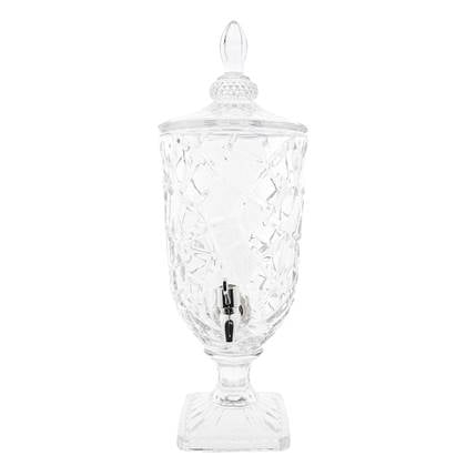 Clayre & Eef Sapkan met Kraan en Deksel 3000 ml Glas Transparant