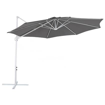 Beliani - SAVONA II - Zweefparasol - Grijs - Polyester