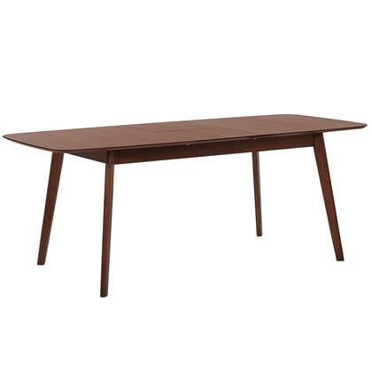 Beliani-MADOX -Uitschuifbare eettafel-Donker hout-75 x 120|150 cm-MDF Bruin