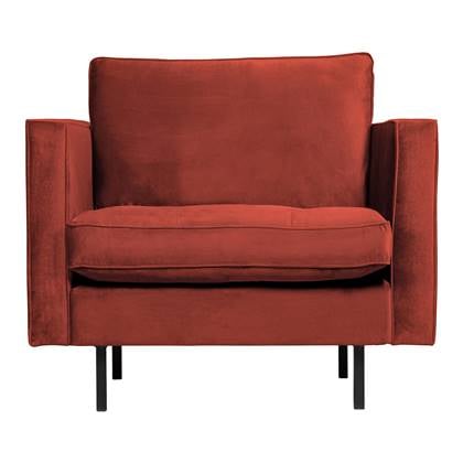 BePureHome Rodeo Classic Fauteuil - Velvet - Chetsnut