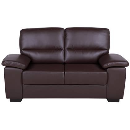 Beliani VOGAR - Two Seater Sofa - Bruin - Kunstleer