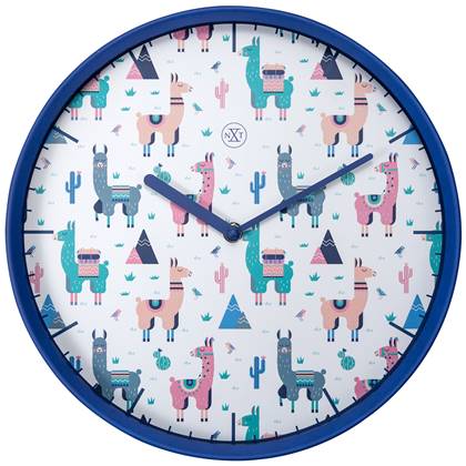 NeXtime Alpaca Wandklok Ø 30 cm Blauw