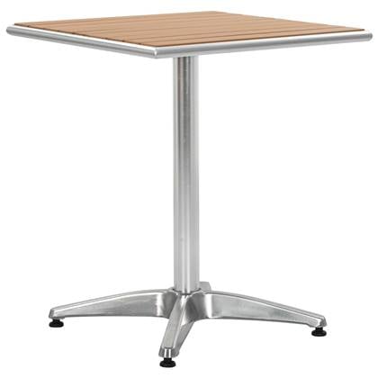 vidaXL Tuintafel 60x60x70 cm aluminium en HKC zilverkleurig