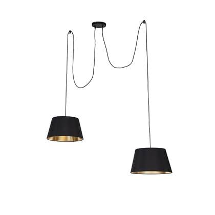 QAZQA Hanglamp lofty Zwart Modern L 1900mm