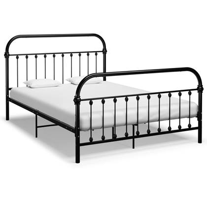 vidaXL Bedframe Zwart 140 x 200 cm