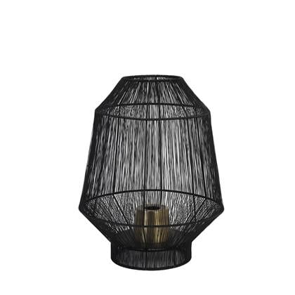 Light&Living Tafellamp Vitora mat zwart M 38 x Ø30