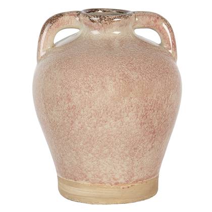 Clayre & Eef Vaas Ø 16x20 cm Roze Keramiek