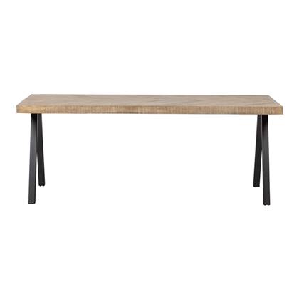 Woood Tablo Eettafel 200 x 90 - Bruin Visgraat