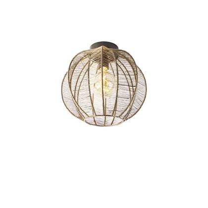 QAZQA Industriële plafondlamp met zwart - Dong Brons