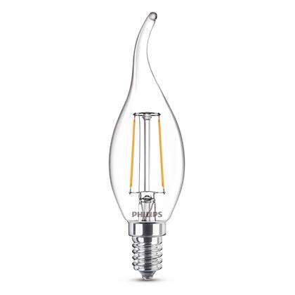 Philips LED Tipkaars Transparant - 25 W - E14 - warmwit licht