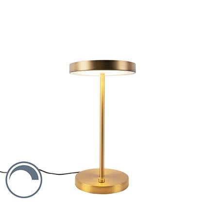 QAZQA Moderne tafellamp incl. LED - Disco Brons