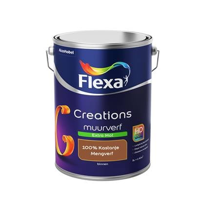 Flexa Creations Muurverf Extra Mat 100% Kastanje 5 liter