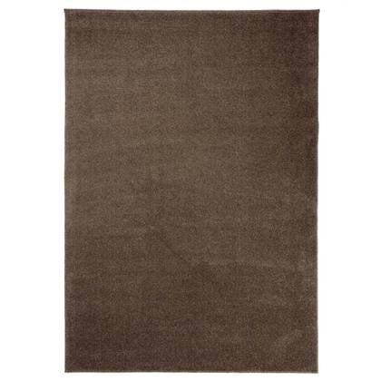 Tapeso Laagpolig vloerkleed Fine - mokka - 80x150 cm Bruin