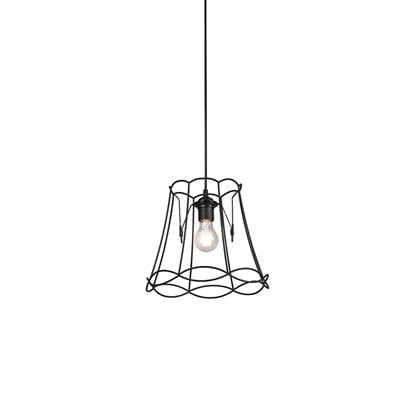 QAZQA Retro hanglamp 30 cm - Granny Frame Zwart