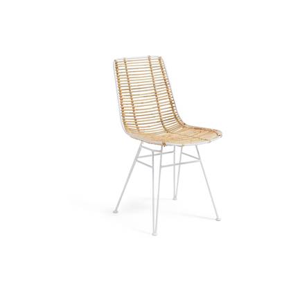 Kave Home Tishana, Pure white - Synthetic Wicker|Rattan