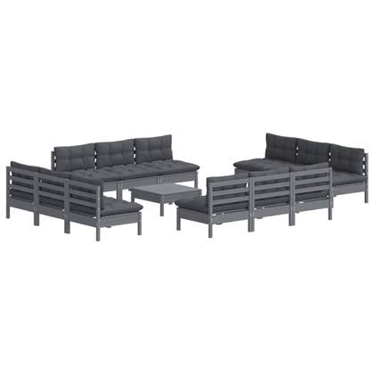 vidaXL-13-delige-Loungeset-met-antracietkleurige-kussens-grenenhout