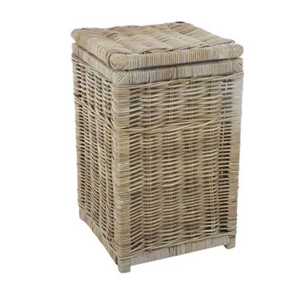 Sweet Living  Rotan Wasmand Grijs - 40x40xH65 cm