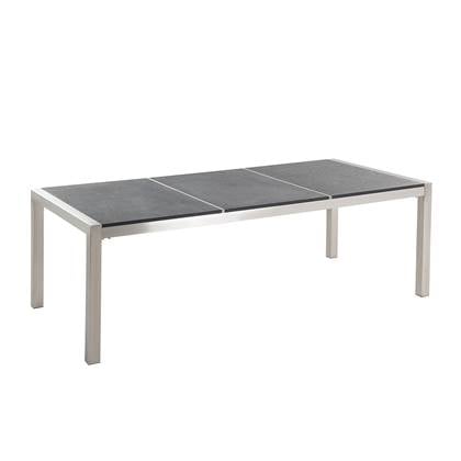 Beliani - GROSSETO - Tuintafel - Grijs - 100 x 220 cm - Graniet