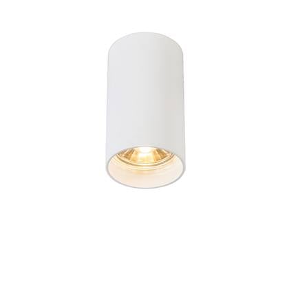 QAZQA Moderne opbouwspot 5,5cm GU10 50mm - Tuba Wit