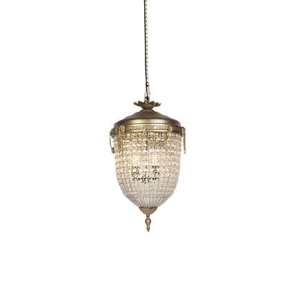 QAZQA Art Deco hanglamp kristal 40cm goud - Cesar