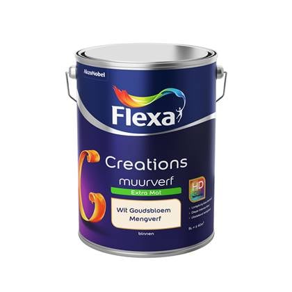 Flexa Creations Muurverf Extra Mat Wit Goudsbloem 5 liter