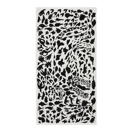 Iittala Oiva Toikka Collection Handdoek 50x70cm cheetah zwart/wit