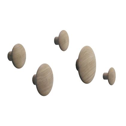 Muuto The Dots Wandhaken Set van 5