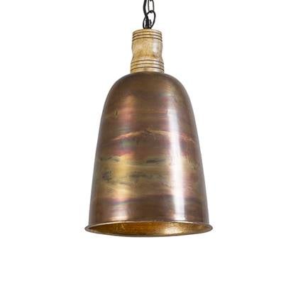 QAZQA Vintage hanglamp koper met goud - Burn