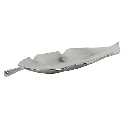 AMRUS - Decoratieve schaal - 49 cm - Zilver - Aluminium