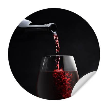 Muursticker Glas of Wine