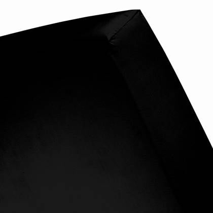 Cinderella Sundays - Hoeslaken (tot 25 cm) - Satijn - 180x200 cm - Zwart