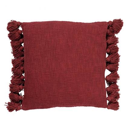 RUBY - Kussenhoes van katoen Merlot 45x45 cm