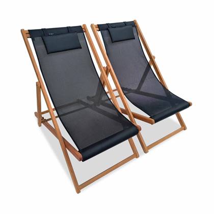 sweeek - Set van twee textileen strandstoelen