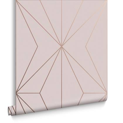 Graham & Brown vliesbehang Harmony Blush Rosegold roze