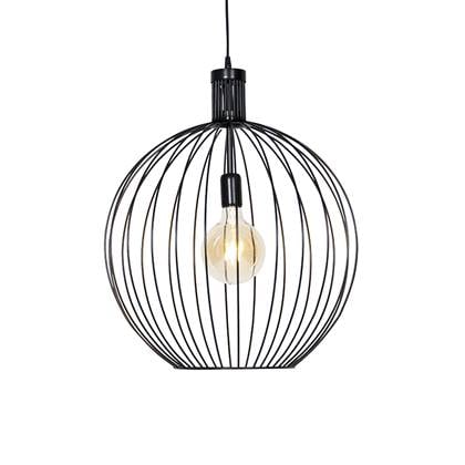 QAZQA Design hanglamp zwart 50 cm - Wire Dos