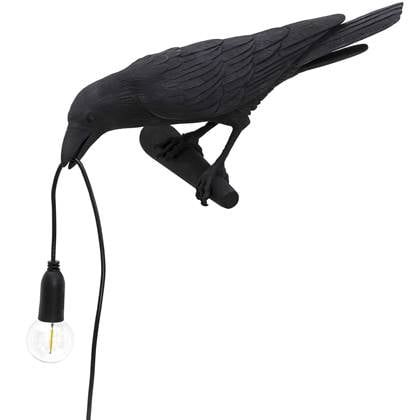 Seletti Bird Looking wandlamp links buiten zwart