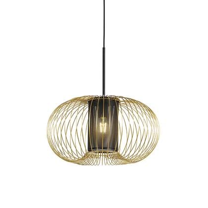 QAZQA Design hanglamp goud met zwart 50 cm - Marnie