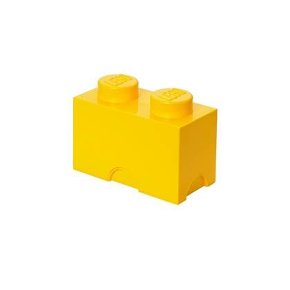 LEGO - Set van 4 - Opbergbox Brick 2, Geel - LEGO