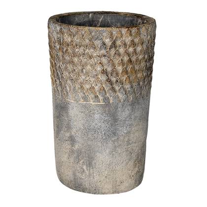 Clayre & Eef Bloempot Ø 14x23 cm Grijs Steen