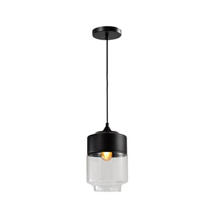 Quvio Hanglamp Langwerpig Glas Zwart Quv5102l-black