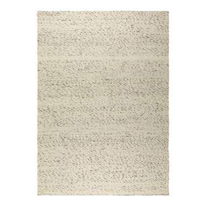 Eva interior wol vloerkleed Wit|Antraciet - Cobble Stone- 80 x 150 cm