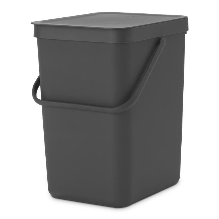 Brabantia Sort & Go Afvalemmer 25 L Donkergrijs
