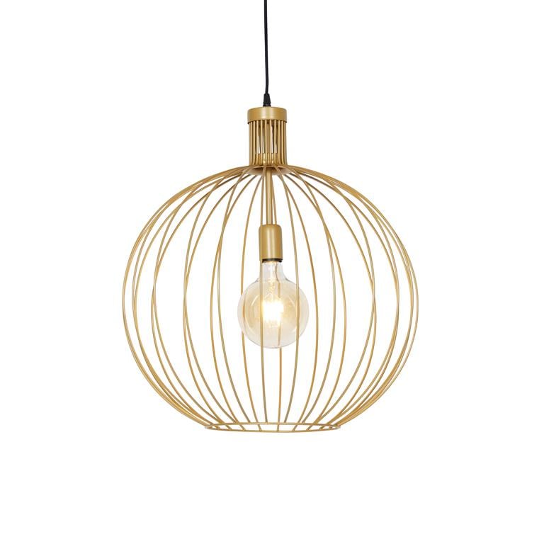 QAZQA Design hanglamp goud 50 cm Wire Dos