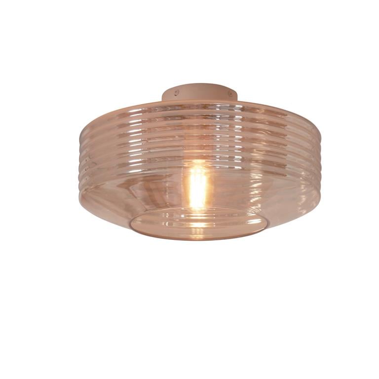 plafondlamp kinderkamer bruin retro glas