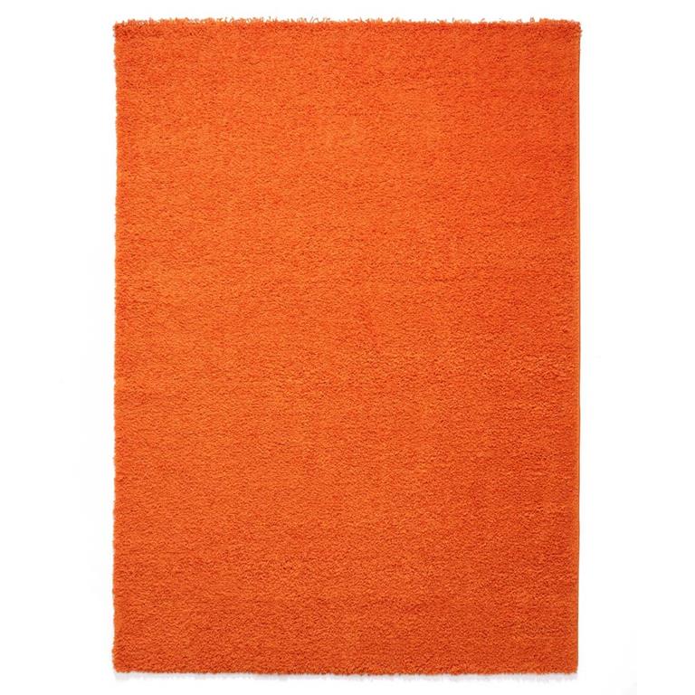 Tapeso Hoogpolig vloerkleed shaggy Trend effen oranje 240x340 cm